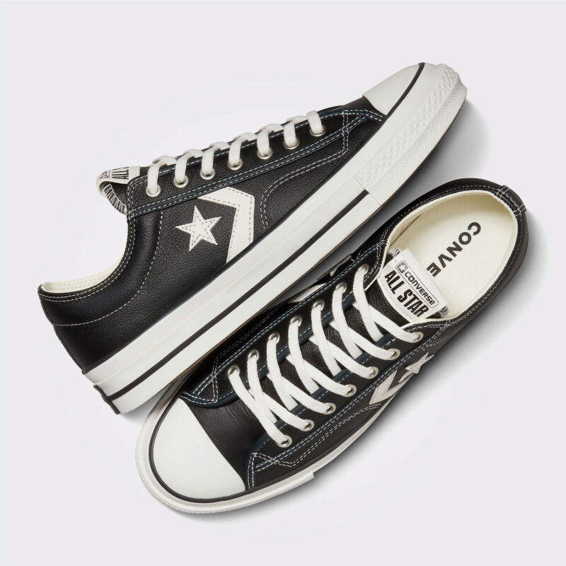 Converse Star Player 76 Fall Leather Siyah Kadın Sneaker Ayakkabı - 4