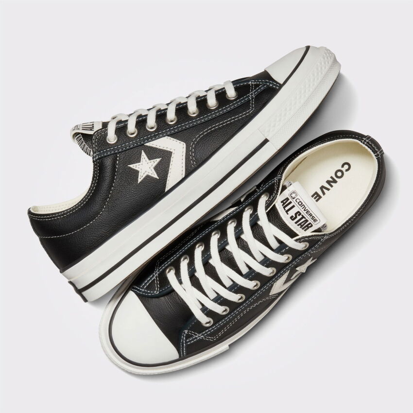 Converse Star Player 76 Fall Leather Siyah Kadın Sneaker Ayakkabı - 4