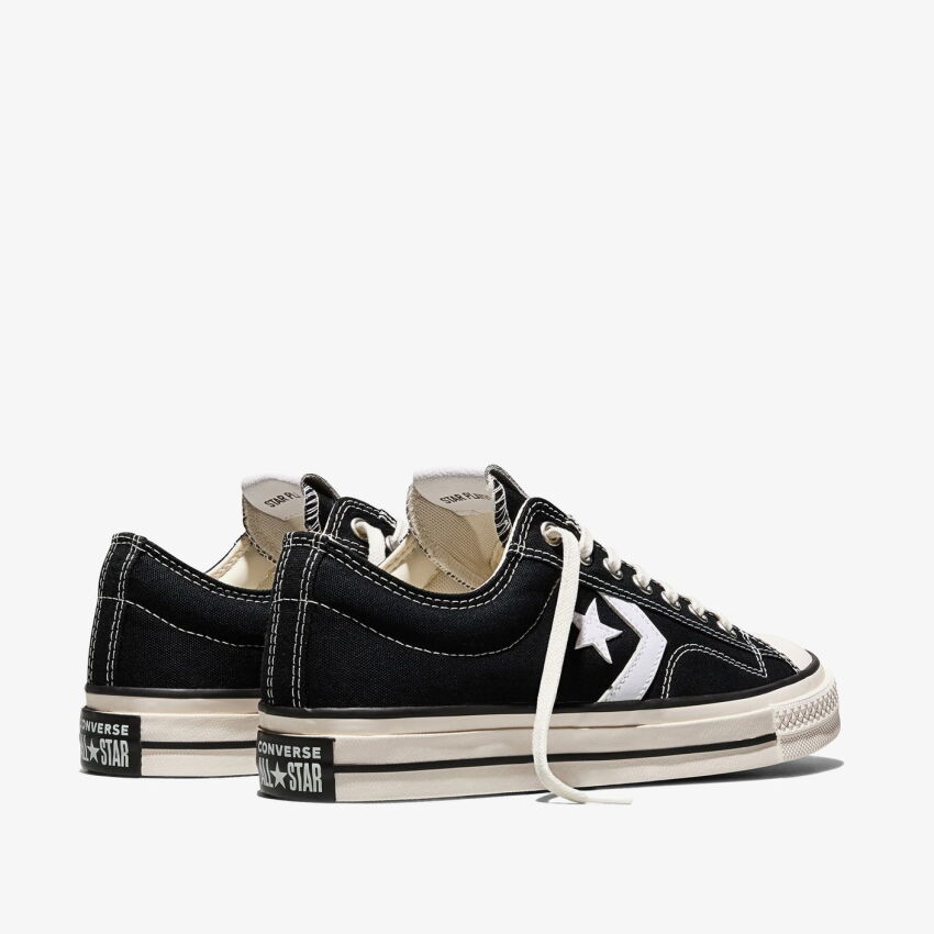 Converse Star Player 76 Premium Canvas Siyah Unisex Sneaker Ayakkabı - 4