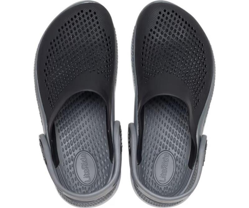 Crocs LiteRide 360 Clog Siyah-Gri Çocuk Terlik - 3