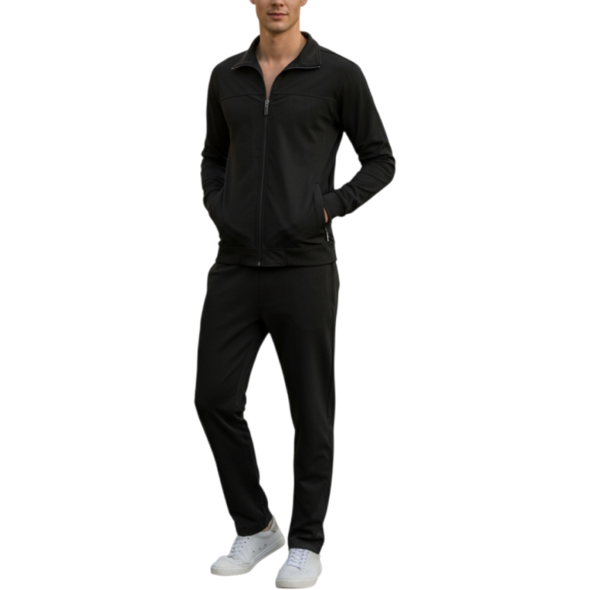 Crosstime 1036 Erkek Dalgıç Kaplamalı Eşfoman Takım SİYAH Erkek Eşofman Altı 1036-02 - 1