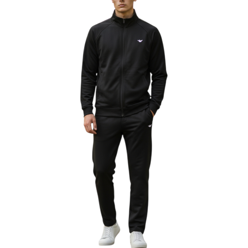 Crosstime 1054 Erkek Armürlü Likra Antrasit Erkek Eşofman Takımı - Crosstime