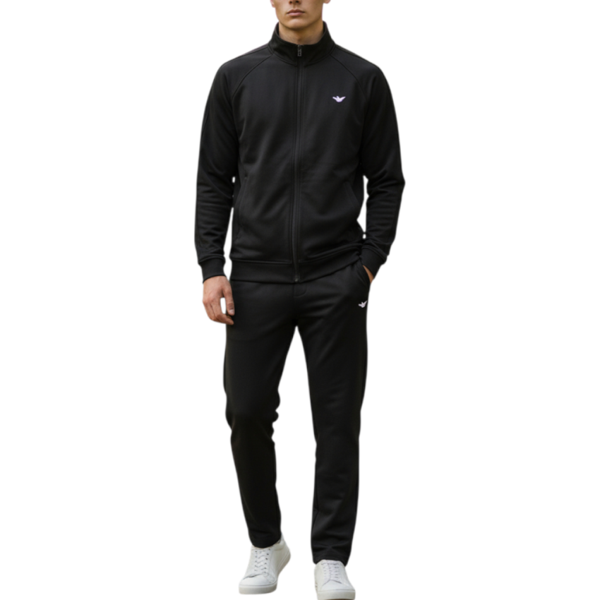 Crosstime 1054 Erkek Armürlü Likra Antrasit Erkek Eşofman Takımı - 1