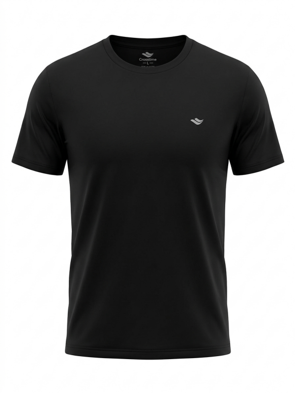 Crosstime 5036 0 Yaka Siyah Erkek Tshirt - 1
