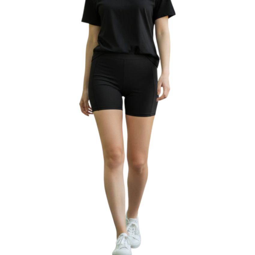 Crosstime 8102 Kısa Siyah Kadın Tayt - 1