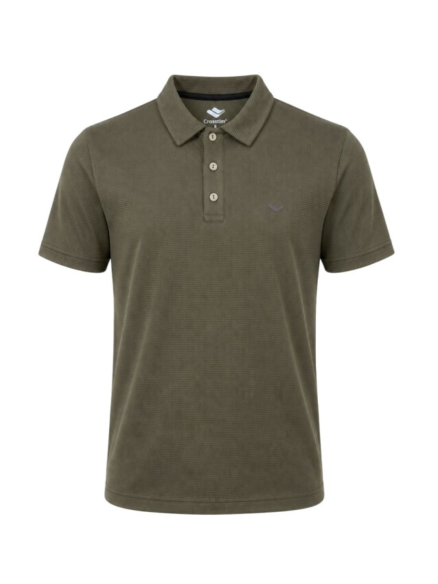 Crosstime Battal Waffle Yeşil Erkek Polo Tshirt - 1