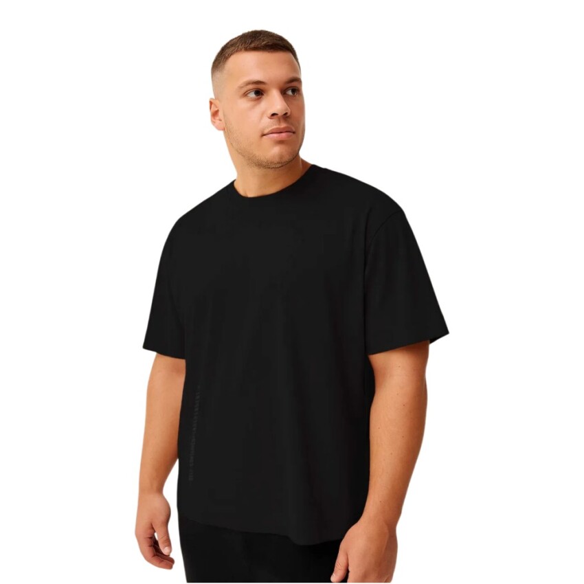 Tommy Life Battal O Yaka Siyah Erkek Tshirt - 1