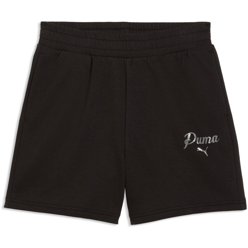 Puma Ess Script High-Waist Siyah Kadın Şort - 4