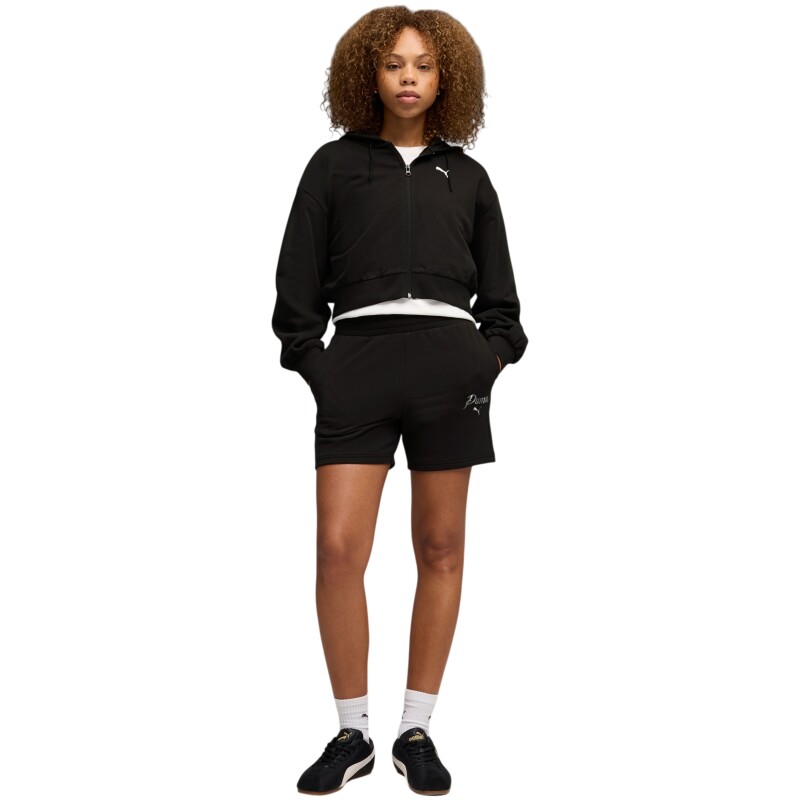 Puma Ess Script High-Waist Siyah Kadın Şort - 3