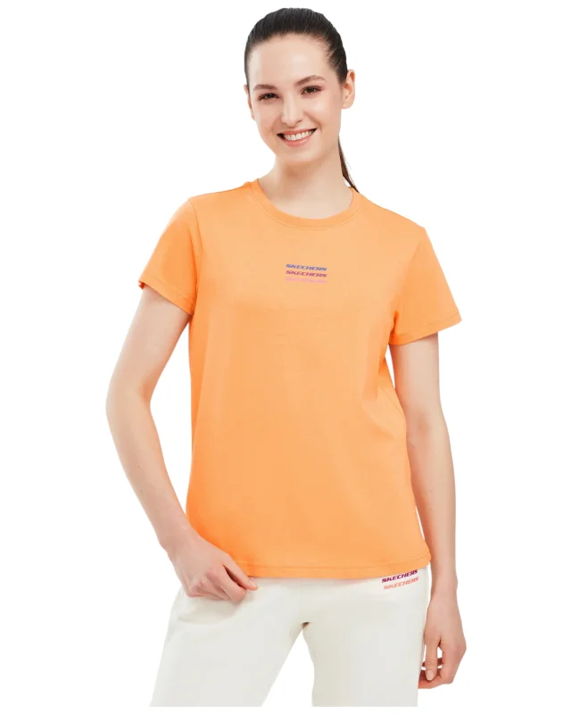 Skechers Essential W Short Sleeve T-Shirt Turuncu Kadın Tshirt 