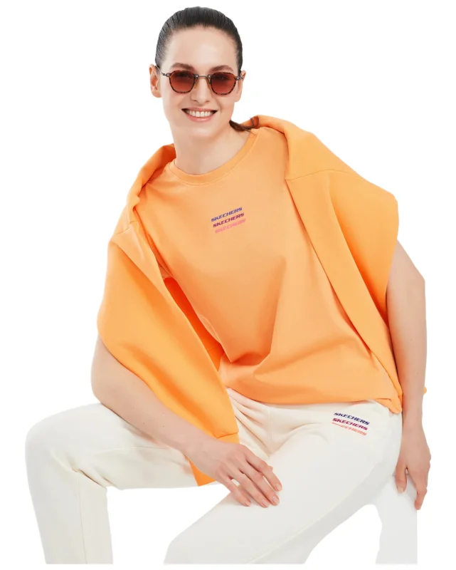 Skechers Essential W Short Sleeve T-Shirt Turuncu Kadın Tshirt - 2