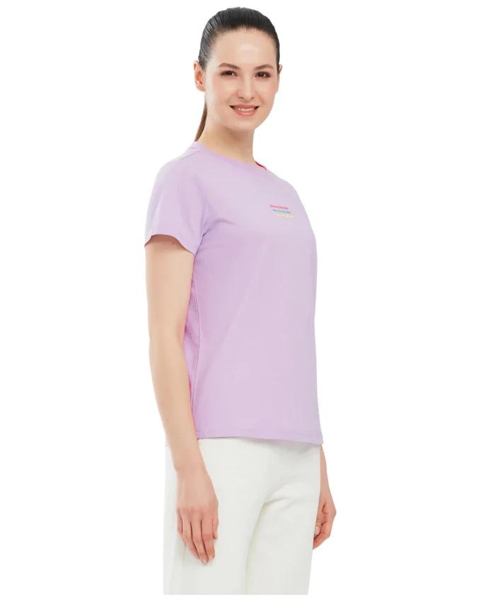 Skechers Essential W Short Sleeve T-Shirt Mor Kadın Tshirt - 4