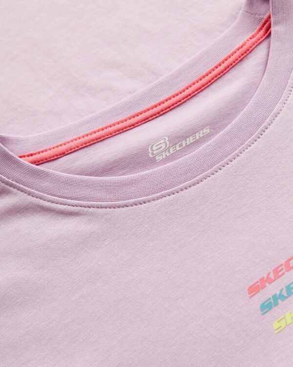 Skechers Essential W Short Sleeve T-Shirt Mor Kadın Tshirt - 6