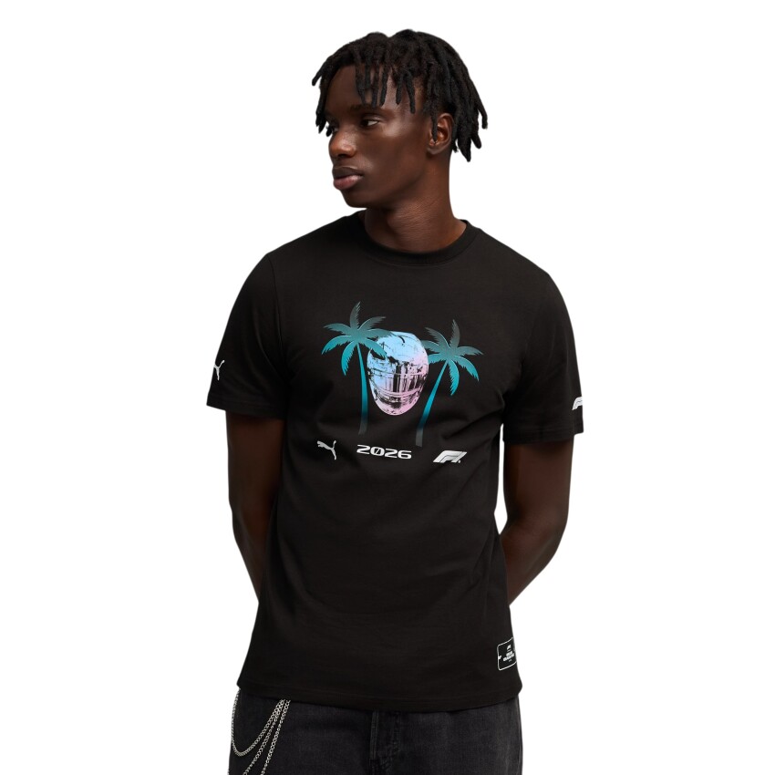 Puma F1 Miami Siyah Erkek Tshirt - 1