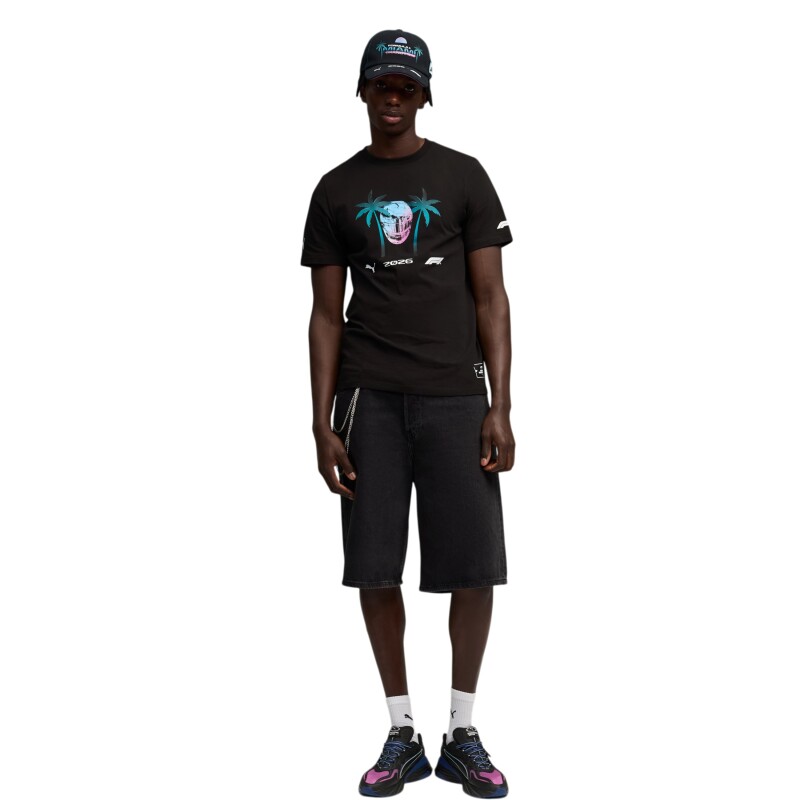 Puma F1 Miami Siyah Erkek Tshirt - 3