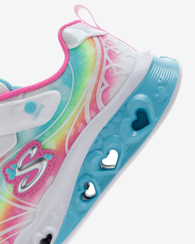 Skechers Flutter Heart Lights - Groovy Swirl Çocuk Günlük Ayakkabı - 7