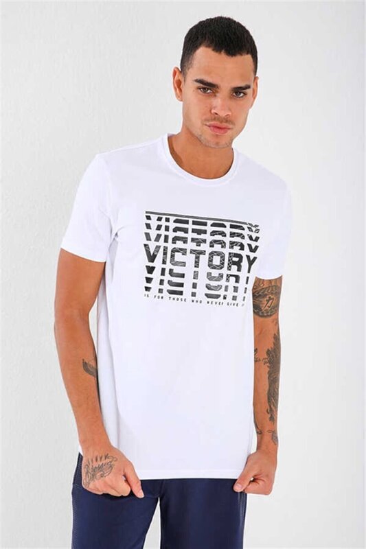 Forinns T-SHİRT O YAKA BEYAZ Erkek Tshirt F10ER-03162-02 - 1