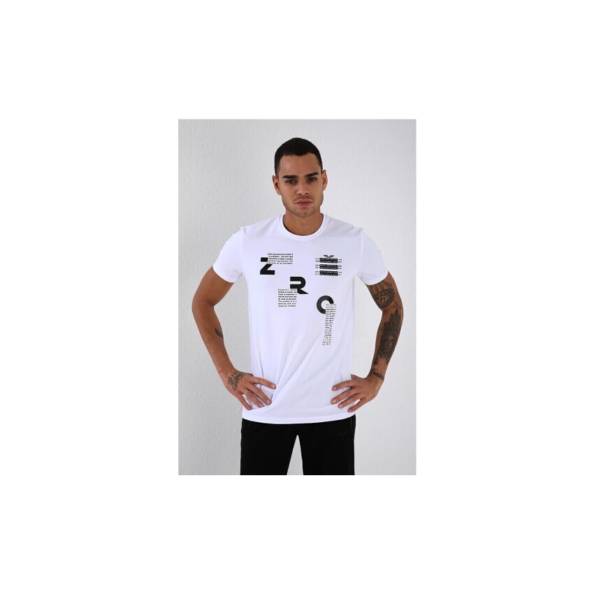 Forinns T-SHİRT O YAKA BEYAZ Erkek Tshirt F10ER-03169-02 - 1