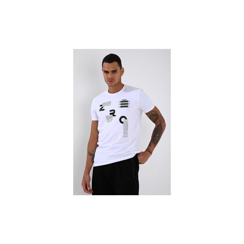 Forinns T-SHİRT O YAKA BEYAZ Erkek Tshirt F10ER-03169-02 - 2