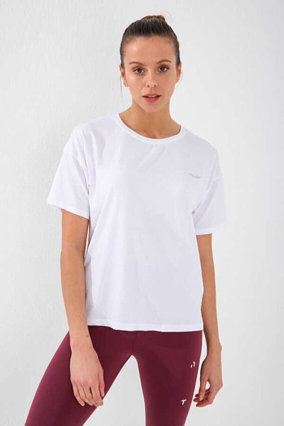 Forinns T-SHİRT O YAKA BEYAZ Kadın Tshirt F10BY-03301-02 - 1