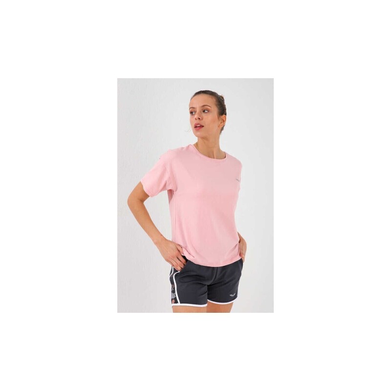 Forinns T-SHİRT O YAKA Pembe Kadın Tshirt F10BY-03301-68 - 1