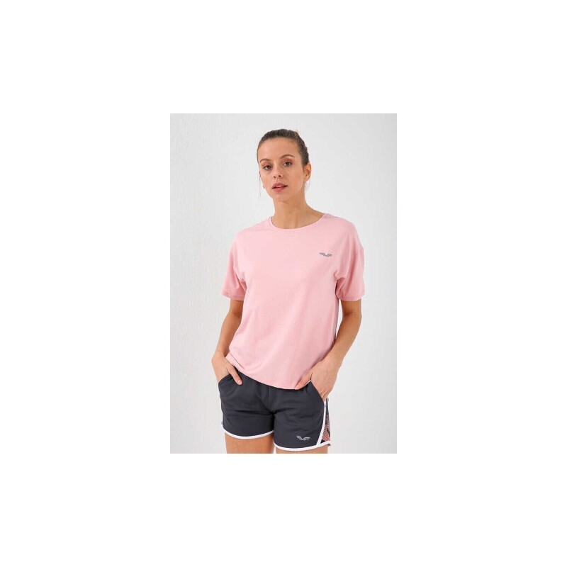 Forinns T-SHİRT O YAKA Pembe Kadın Tshirt F10BY-03301-68 - 2