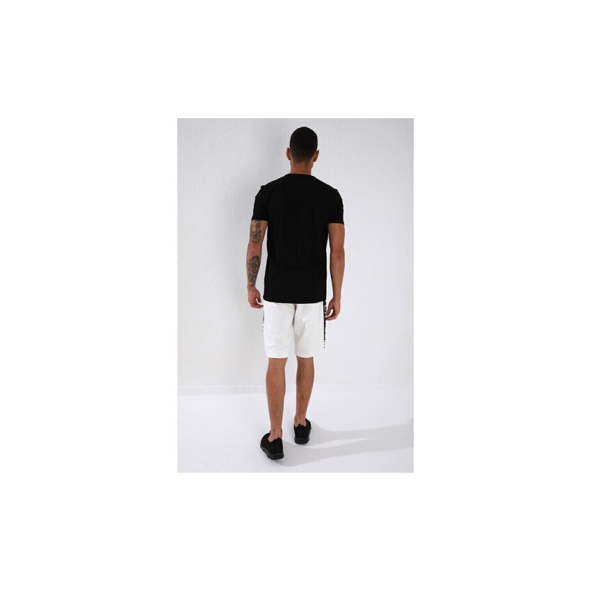 Forinns T-SHİRT O YAKA SİYAH Erkek Tshirt F10ER-03155-01 - 3