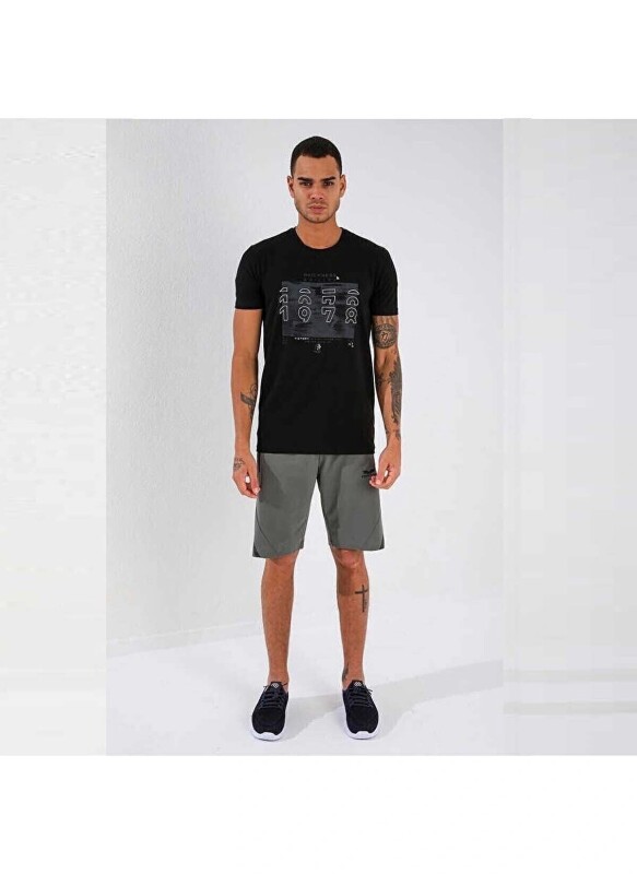 Forinns T-SHİRT O YAKA SİYAH Erkek Tshirt F10ER-03176-01 - 1