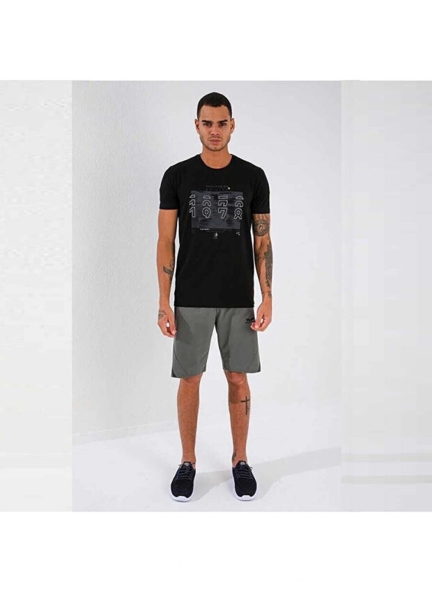 Forinns T-SHİRT O YAKA SİYAH Erkek Tshirt F10ER-03176-01 - 1
