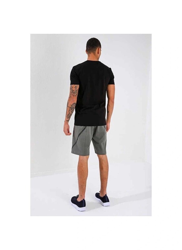 Forinns T-SHİRT O YAKA SİYAH Erkek Tshirt F10ER-03176-01 - 2