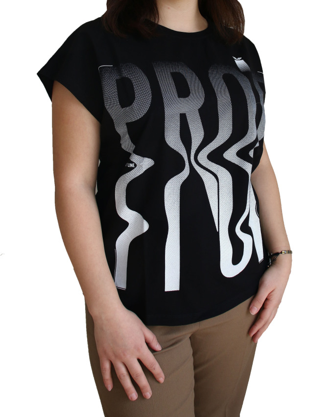 Forinns T-SHİRT O YAKA SİYAH Kadın Tshirt F10BY-03250-01 - 1