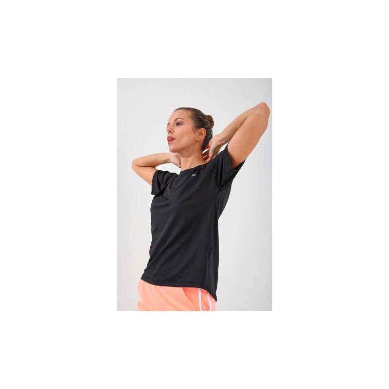 Forinns T-SHİRT O YAKA Siyah Kadın Tshirt F10BY-03301-01 - 4