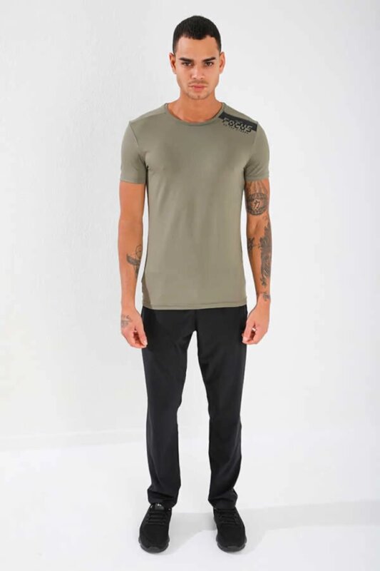 Forinns T-SHİRT O YAKA Yeşil Erkek Tshirt F10ER-03186-418 - 1