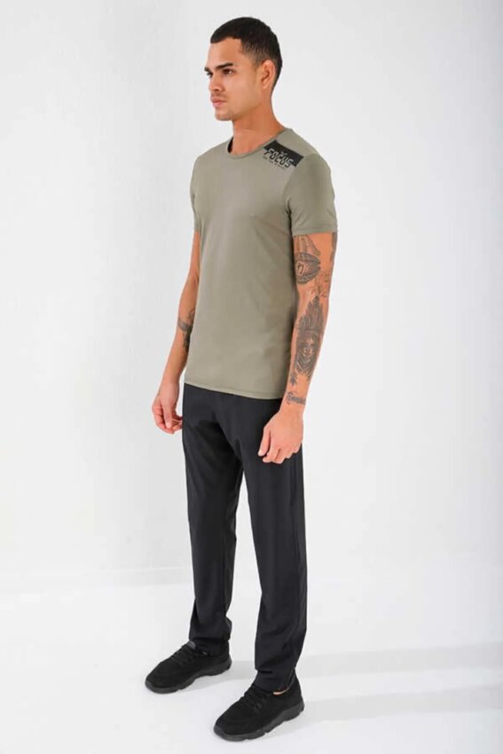 Forinns T-SHİRT O YAKA Yeşil Erkek Tshirt F10ER-03186-418 - 2