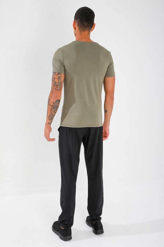 Forinns T-SHİRT O YAKA Yeşil Erkek Tshirt F10ER-03186-418 - 3