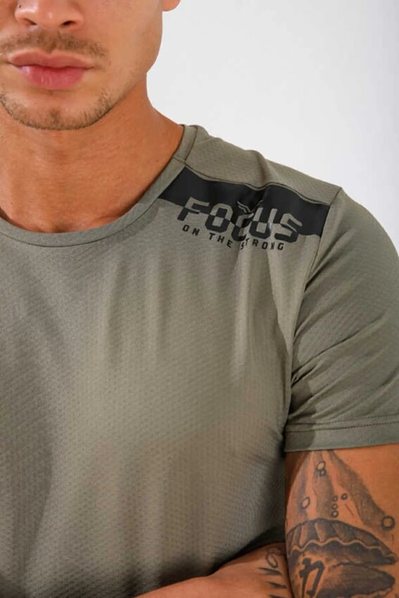 Forinns T-SHİRT O YAKA Yeşil Erkek Tshirt F10ER-03186-418 - 4