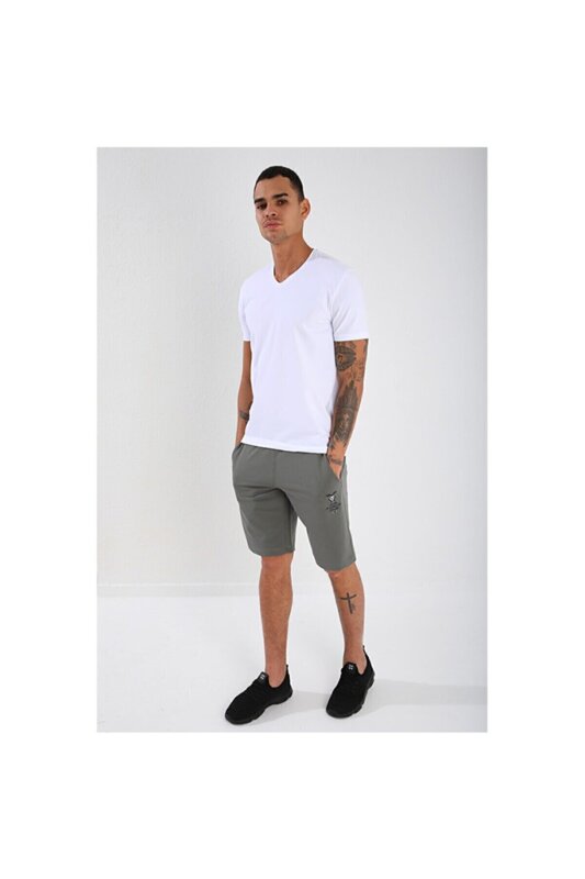 Forinns T-SHİRT V YAKA BEYAZ Erkek Tshirt F10ER-03177-02 - 1