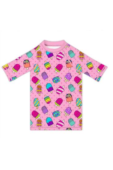 SlipStop Frutti T-shirt Pembe Çocuk Tshirt - 1