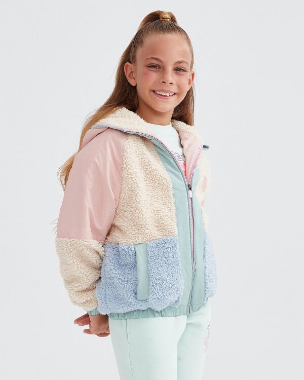 Skechers Outdoor Fleece Full Zip Sherpa Pembe Çocuk Polar - 2
