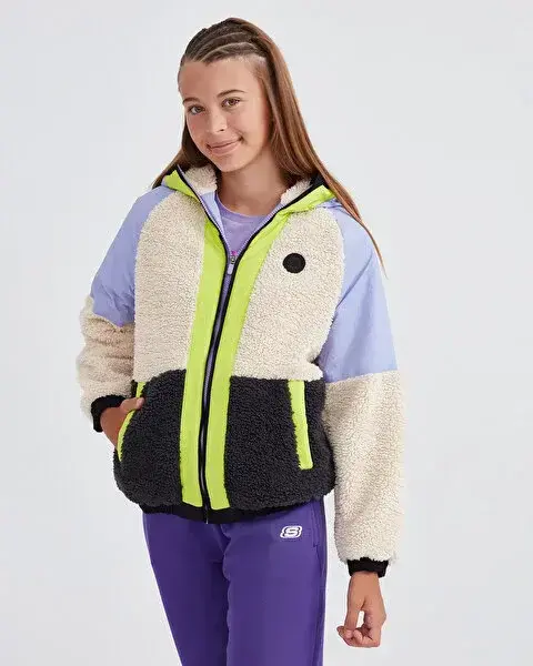 Skechers Outdoor Fleece Full Zip Sherpa Mor Çocuk Polar - 1