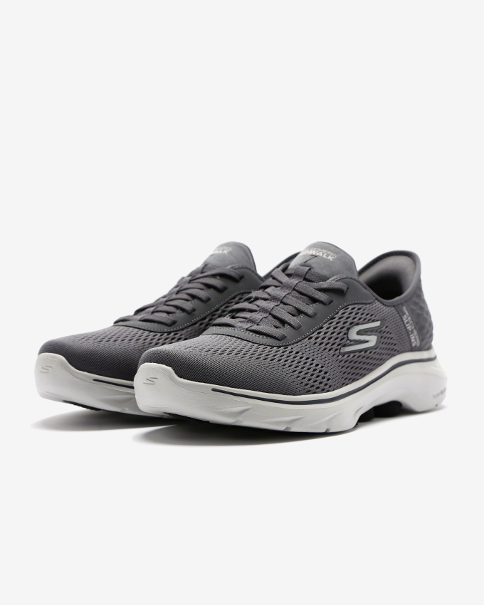 Skechers GO WALK 7 - FREE HAND 2 Gri Erkek Koşu Ayakkabısı - 3