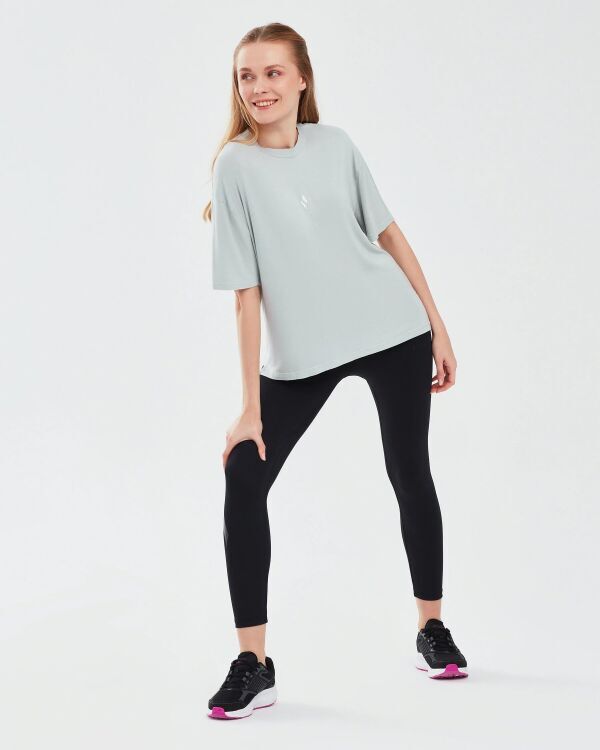 Skechers Graphic T-Shirt W Short Sleeve Gri Kadın Tshirt - 4