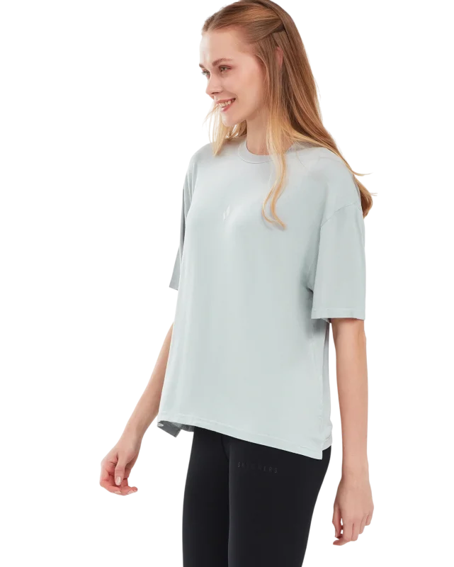 Skechers Graphic T-Shirt W Short Sleeve Gri Kadın Tshirt - 3