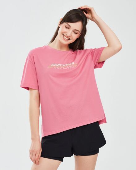 Skechers Graphic T-Shirt W Short Sleeve Pembe Kadın Tshirt - 2