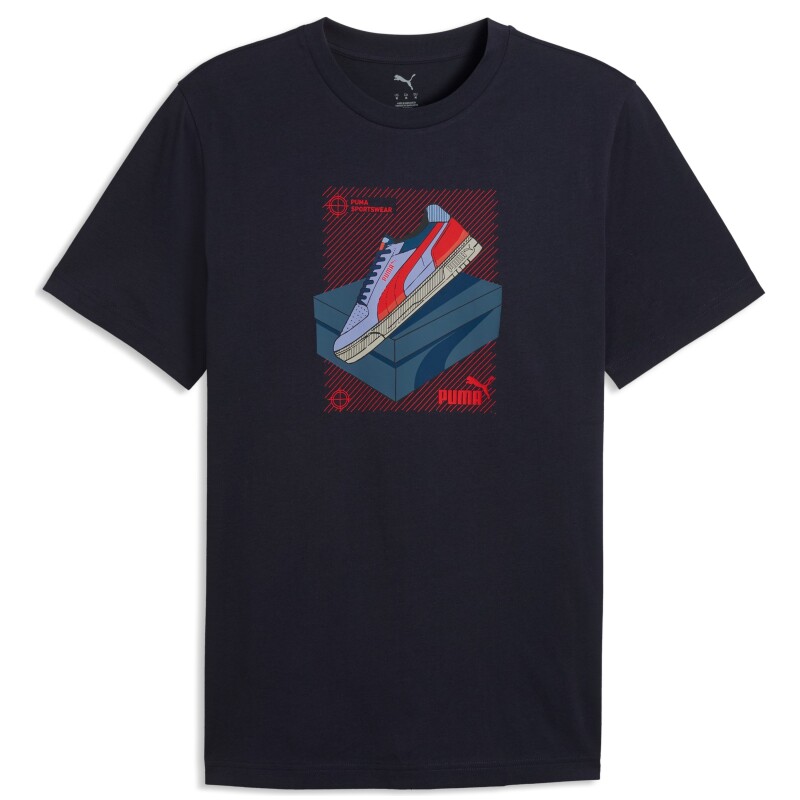 Puma Graphic Lacivert Erkek Tshirt - 1