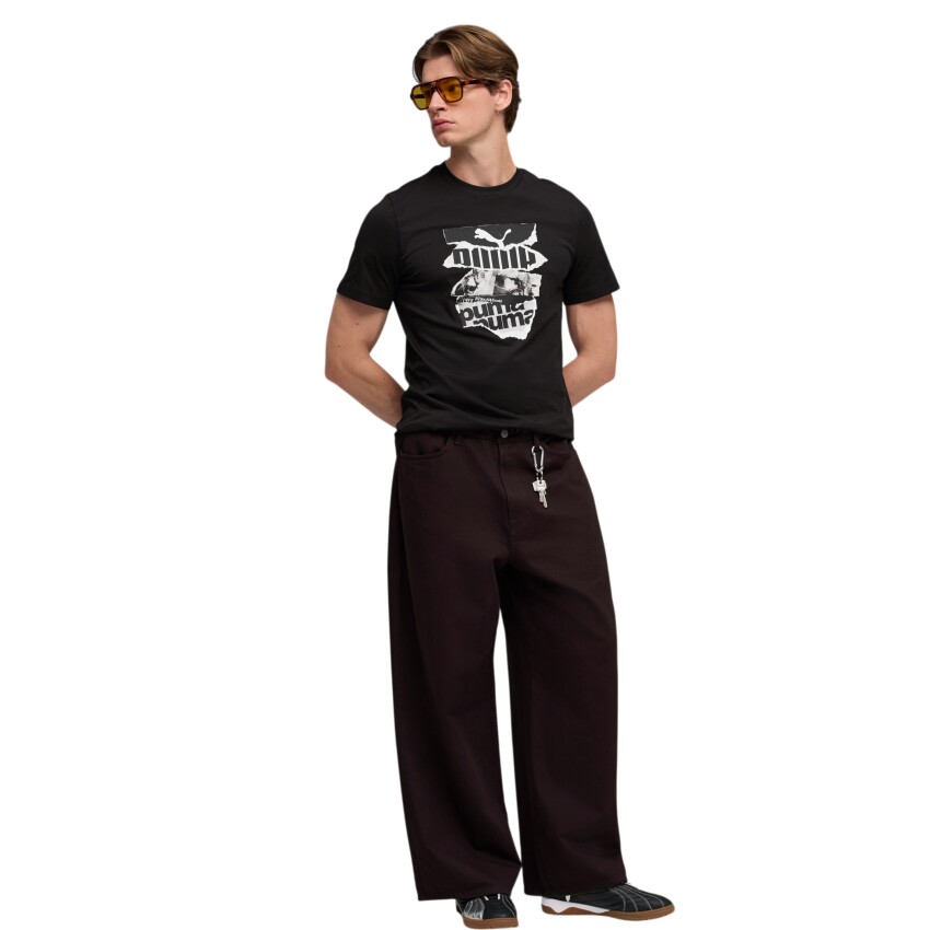 Puma Graphic Siyah Erkek Tshirt - 3