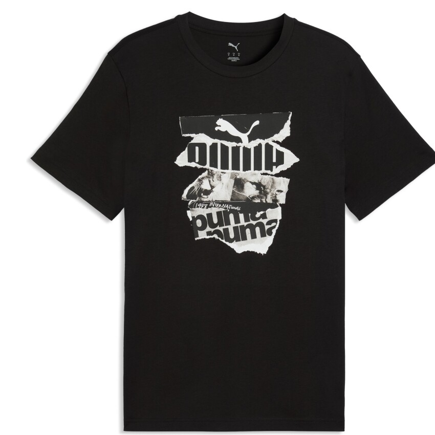 Puma Graphic Siyah Erkek Tshirt - 4