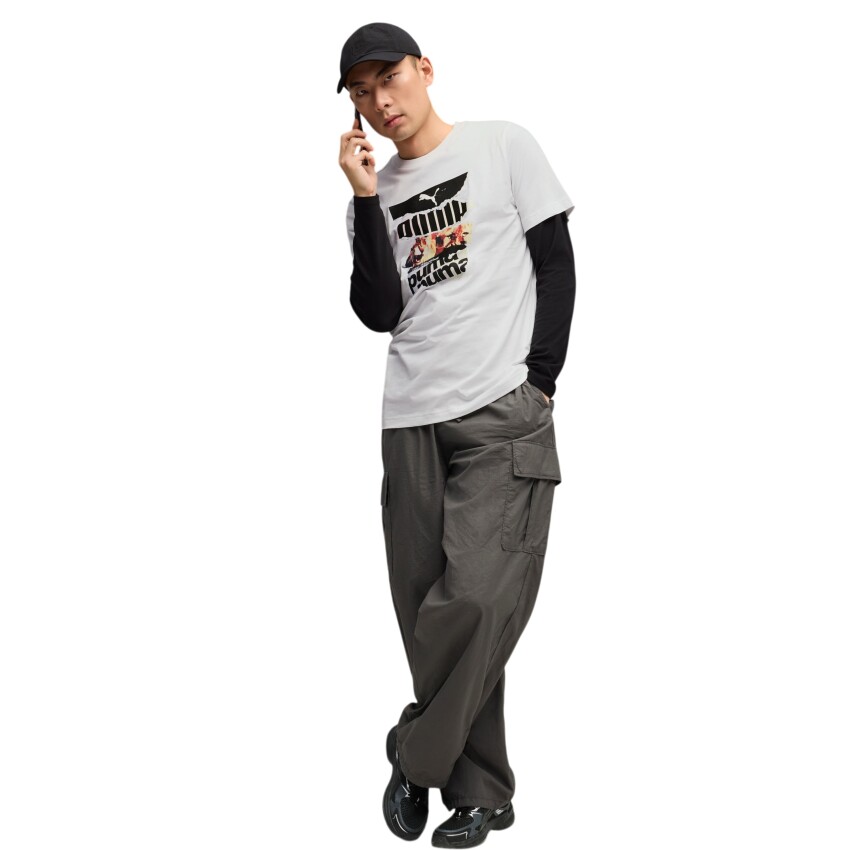 Puma Graphic Beyaz Erkek Tshirt - 3