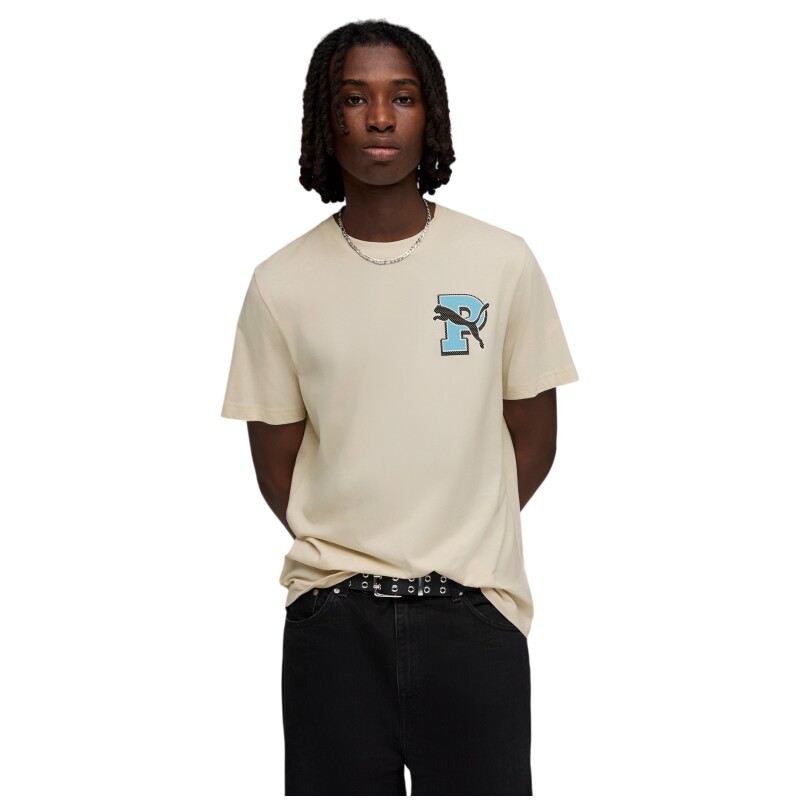 Puma Graphic Bej Erkek Tshirt - 1