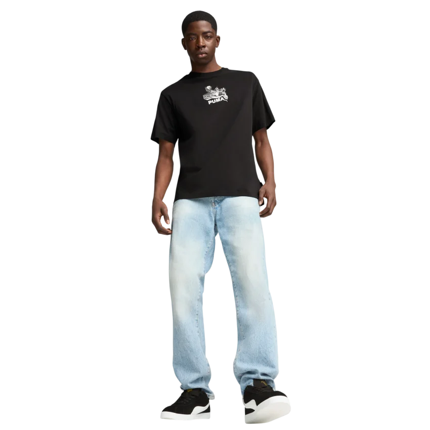 Puma Graphics Bicycle Kick Tee Siyah Erkek Tshirt - 3